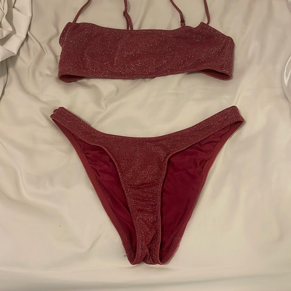 TRIANGL Fuchsia Sparkle Bikini